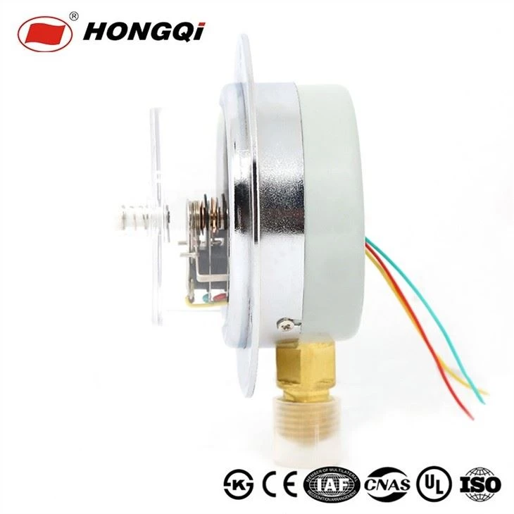 Oil/Liquids Filled Electric Contact Pressure Gauge Durable Copper Connector