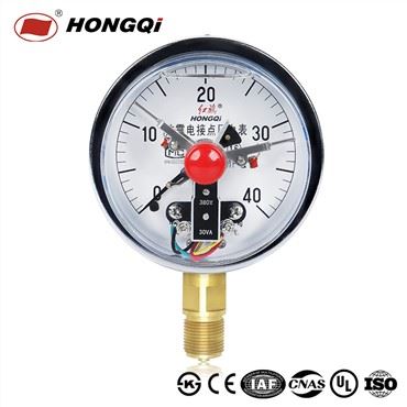 Elektrický kontaktní tlakoměr Hongqi Oil-filledr Ytnxc-100